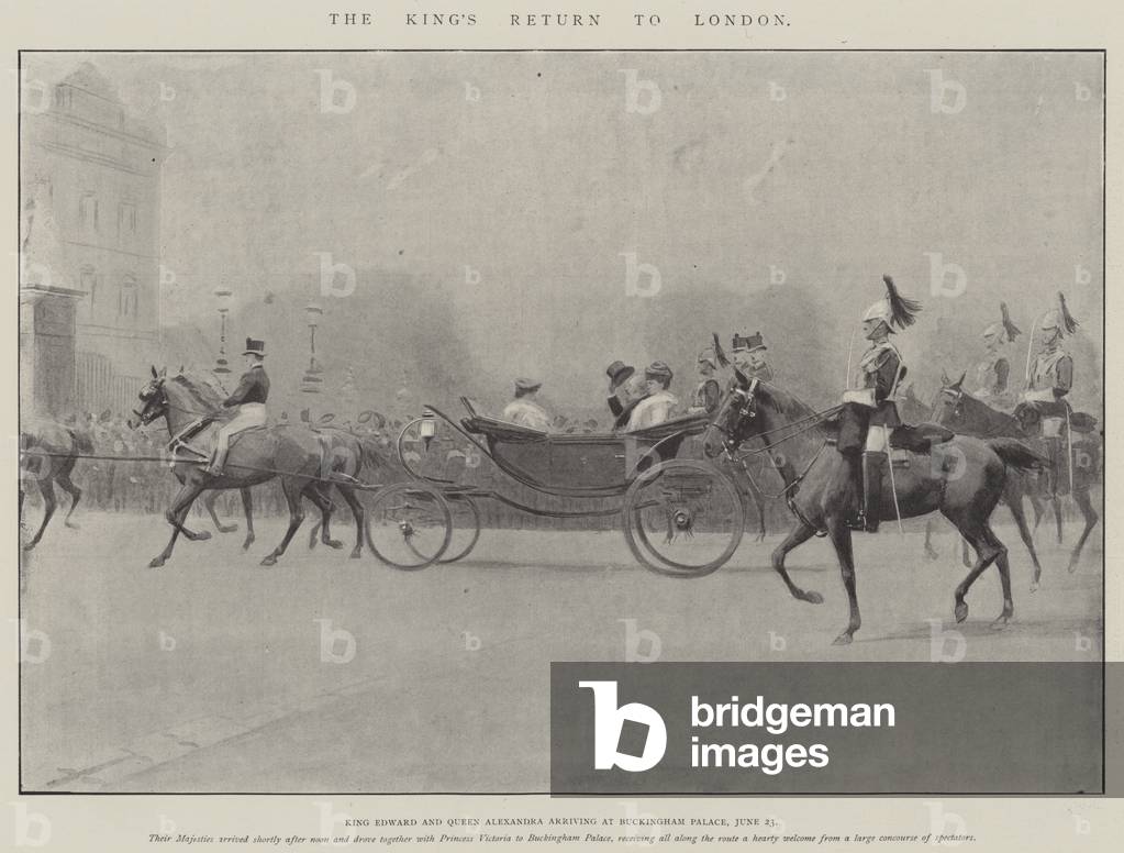 Le retour du roi à Londres (lithographie)