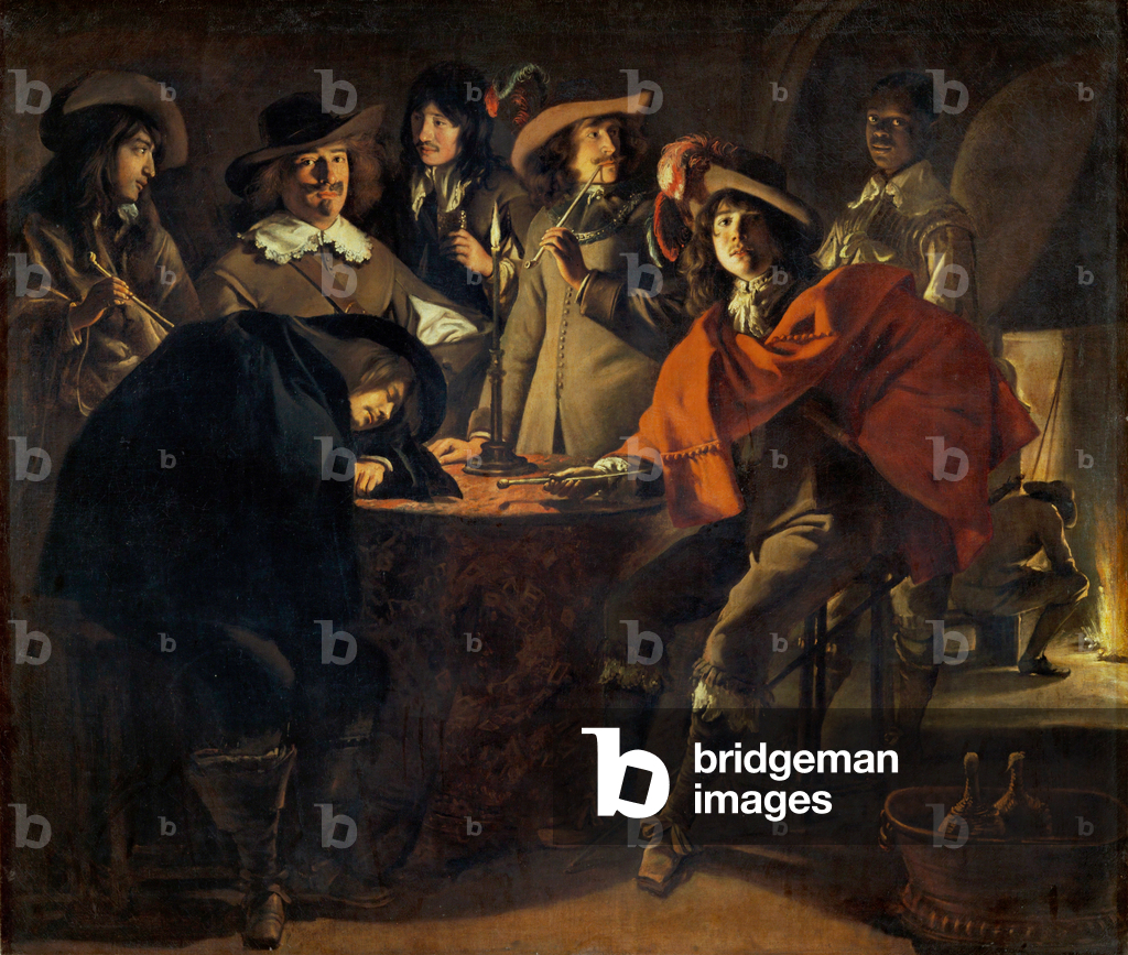 La tabagie, dit aussi le corps de garde - 1643 Una compagnia di fumatori, anche le guardie ...