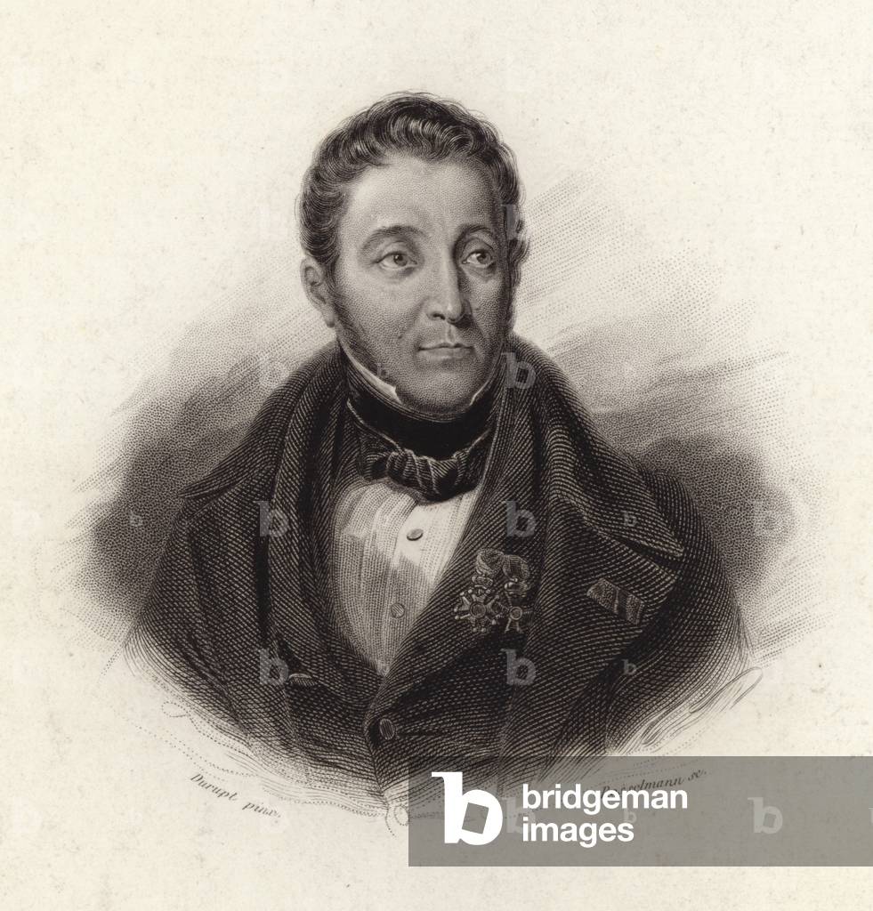 Porträt von Louis François-Xavier-Joseph Crespel-Dellisse (Gravur)