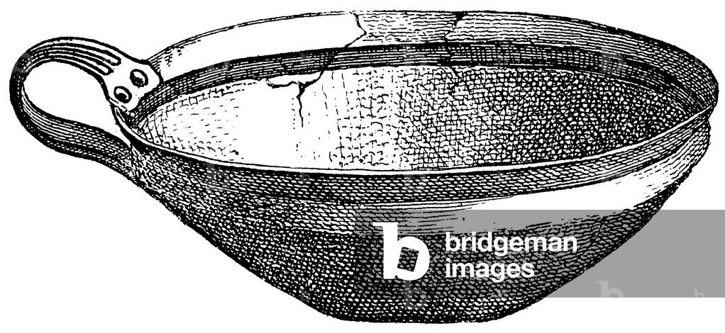 Image of Engraving depicting Neolithic and Bronze Age Bronze Bowl, b/w