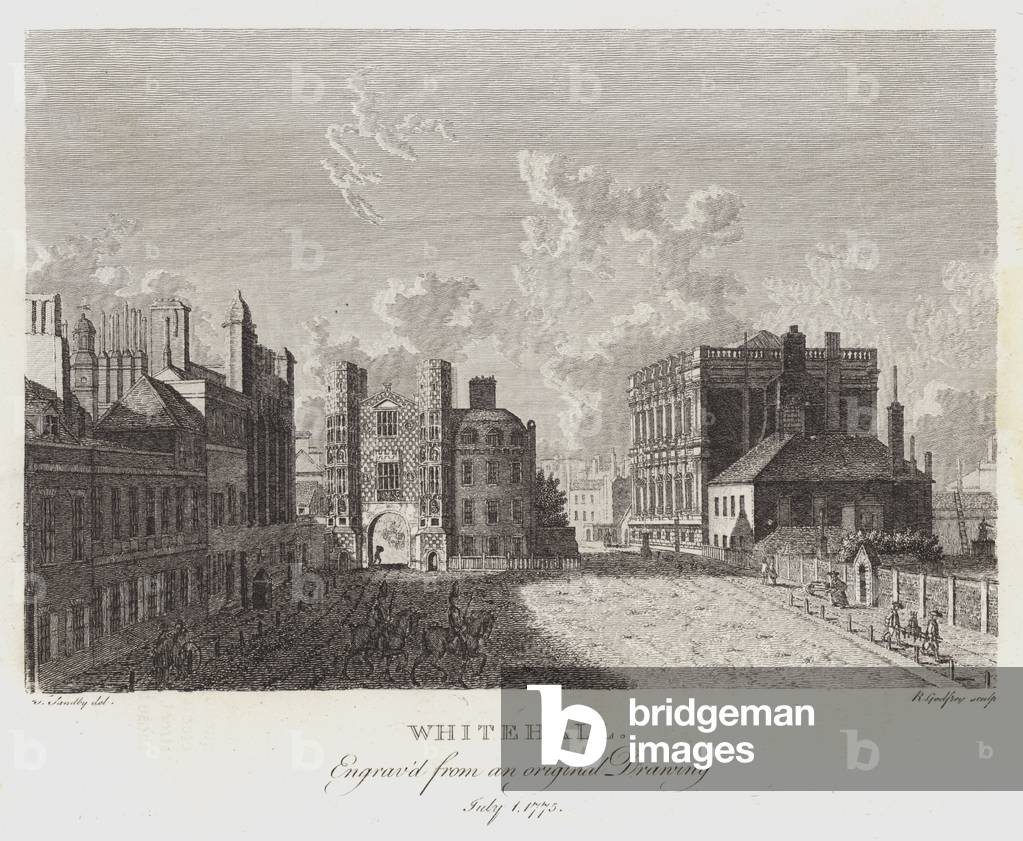 "Whitehall (Gravur)" von English School