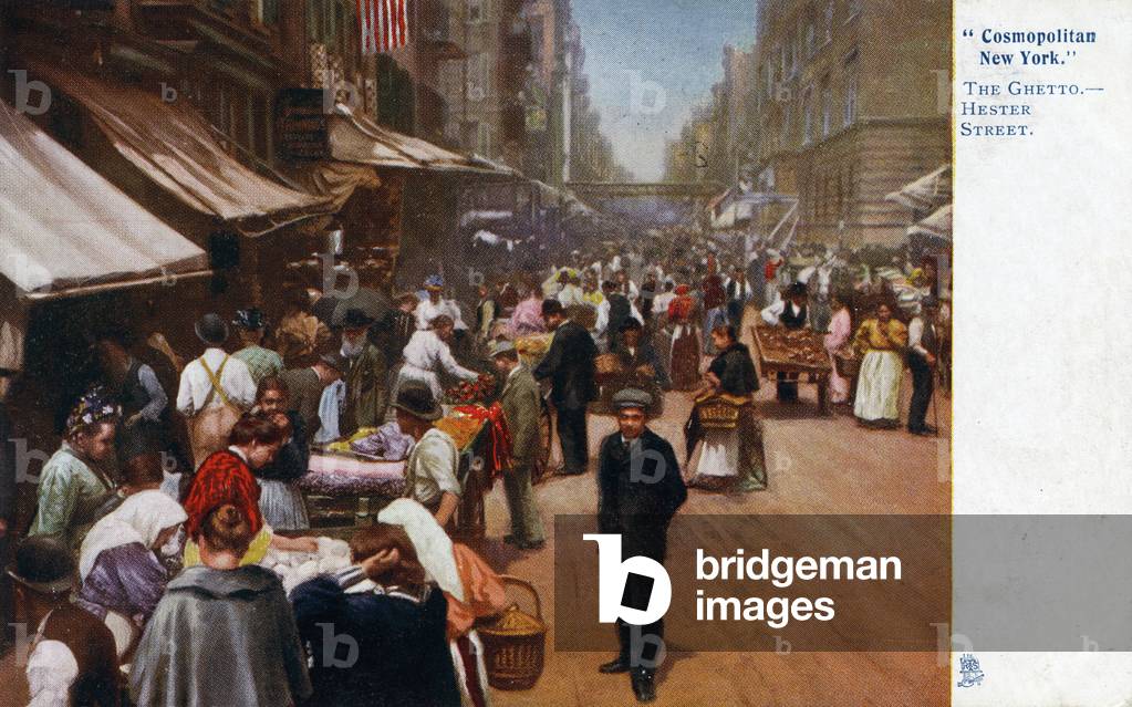 Hester Street, quartiere ebraico, New York, 1908 mercati,