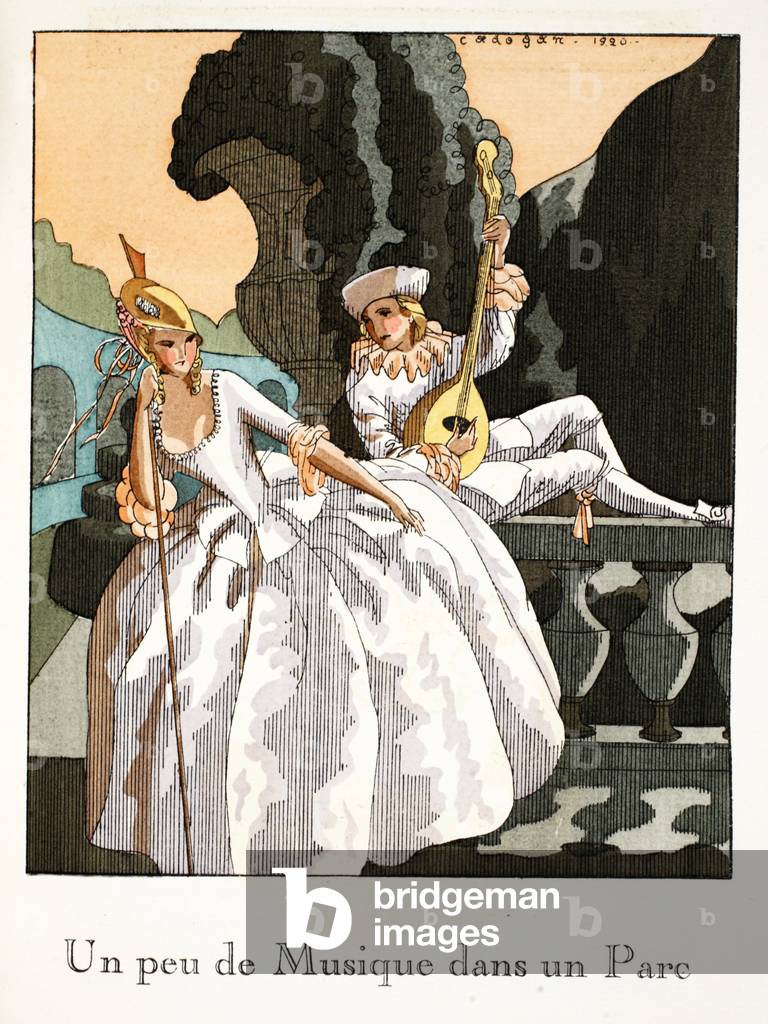 Un peu de musique dans le parc, 1920 par Cadogan
