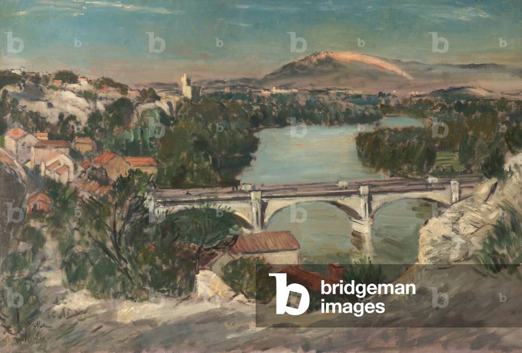 Neuville-les-Avignon e Mont Ventoux, Francia (olio su tela)