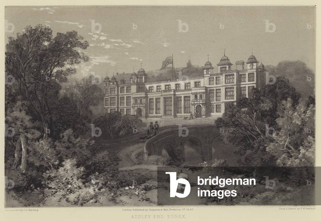 "Audley End" di Frederick William Fairholt, b/w