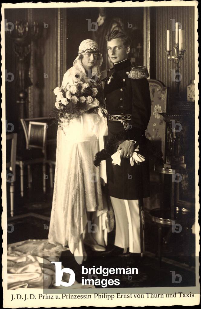 Bild von Fotografie "Ak Prinz u. Prinzessin Philipp Ernst von Thurn u. Taxis (b/w photo)" von German Photograp
