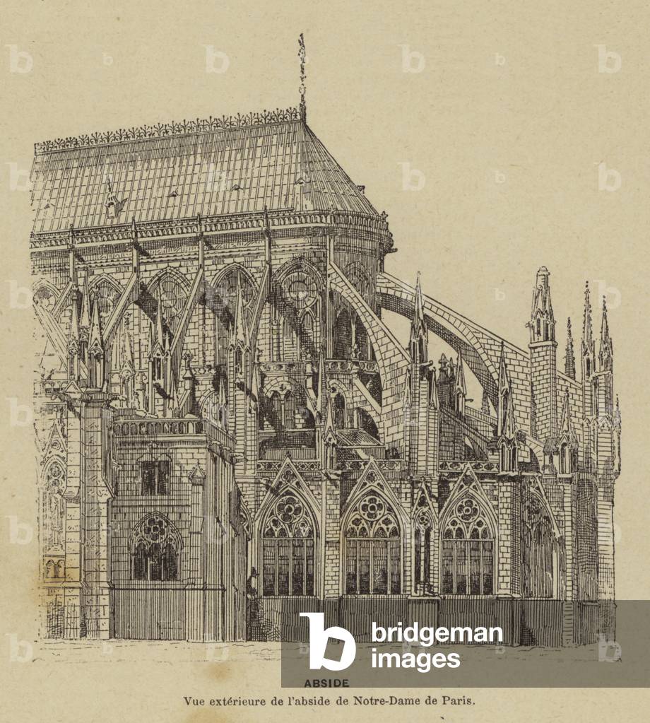 Abside (engraving) by French Artist
