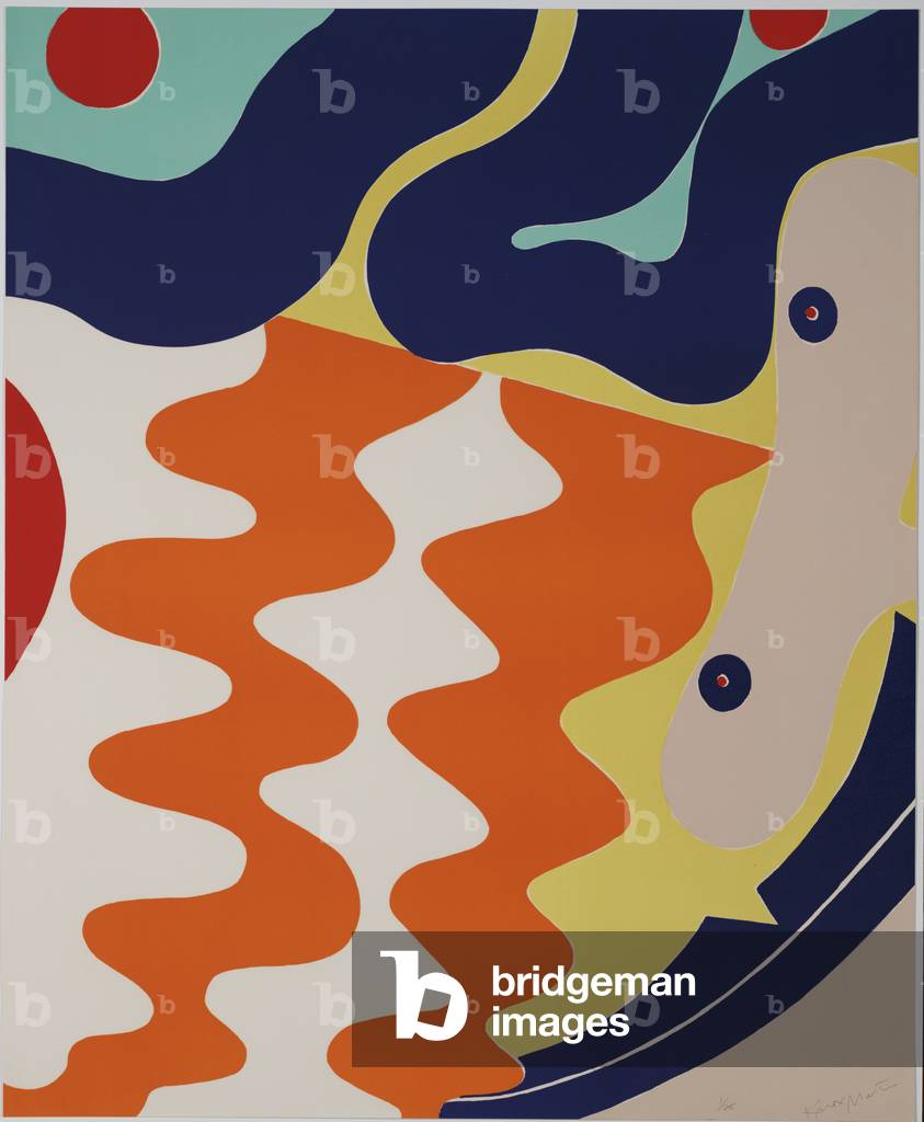 Busto di donna, 1974 (litografia a colori)