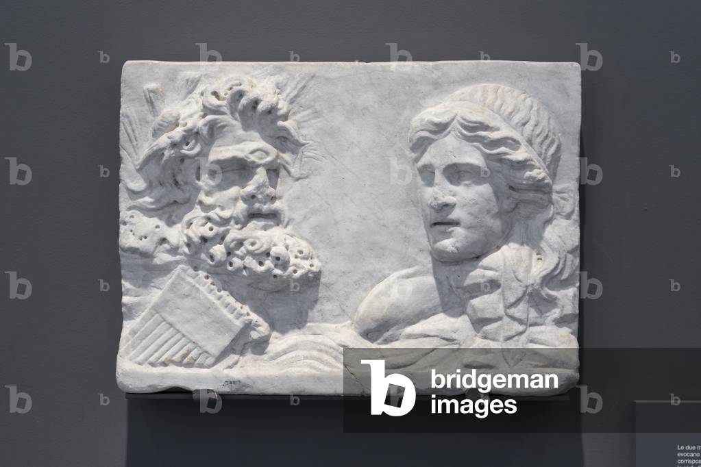 Rilievo con maschere di Polifemo e Galatea, seconda metà del I secolo d.C. (scultura)