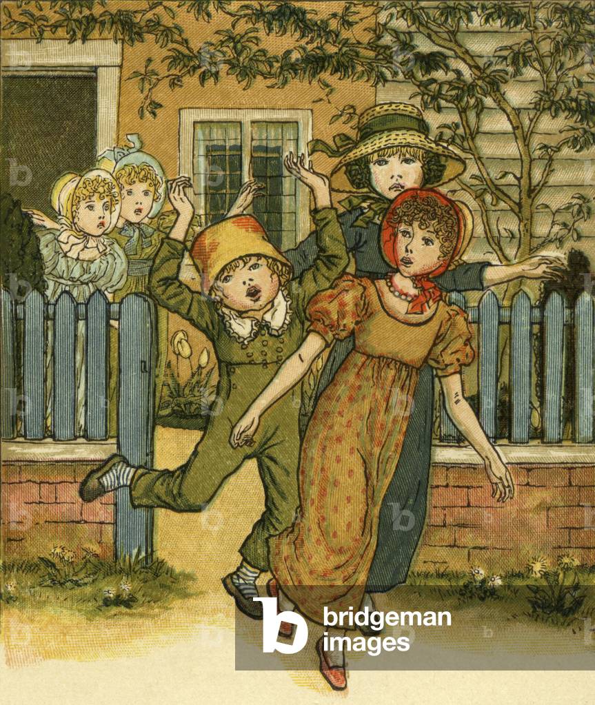 "Mädchen und Jungen kommen" von Kate Greenaway