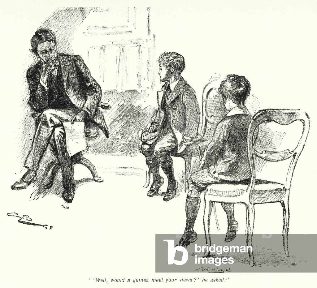 Illustrazione per La storia dei Cercatori di Tesoro di E Nesbit (litho)