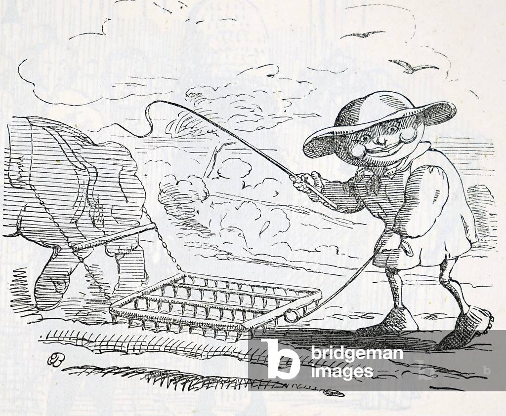 "Un erpice a catena" 1801, b/w