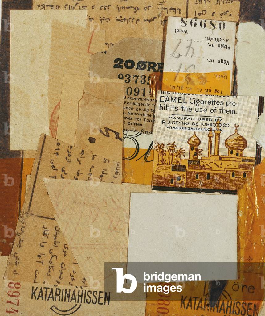 Katarinahissen, 1936 (collage su carta posato sul monte originale dell'artista)