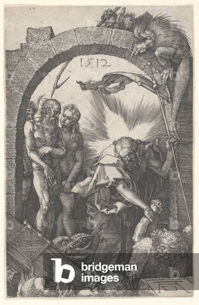 "Die Erschütternde Hölle", 1512 von Albrecht Dürer or Duerer, b/w