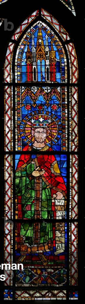 Window w15 depicting Emperor Henry II (stained glass) by French Artist