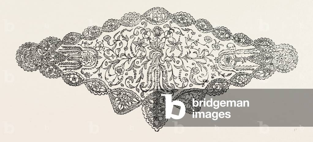 Image of Engraving depicting Lace 1851, b/w