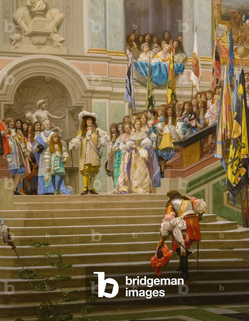 Immagine di Dipinto "Ricevimento di Louis 2 de Bourbon Conde detto il Grand Conde da parte del re Luigi 14 a V