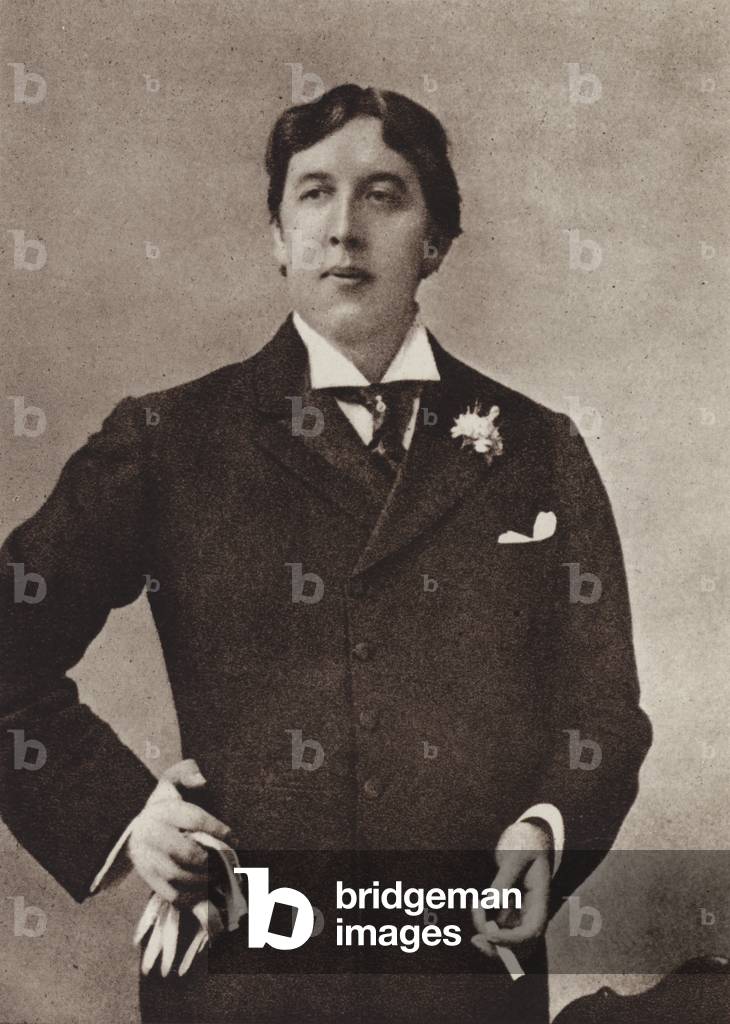 Oscar Wilde, irischer Dichter und Dramatiker, 1894 (s/w Foto)