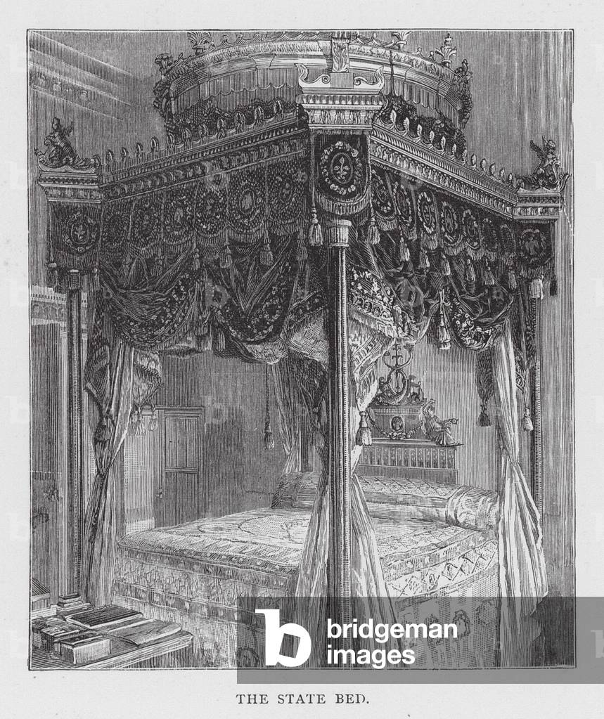 Immagine di Incisione "The State Bed (incisione)" 1801 di English School