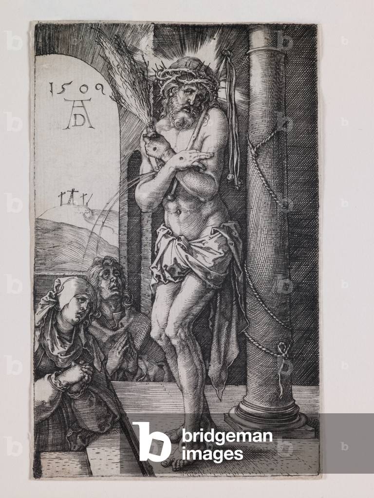 Image of Man of Sorrows by the Column, from the series 'The by Dürer or ...