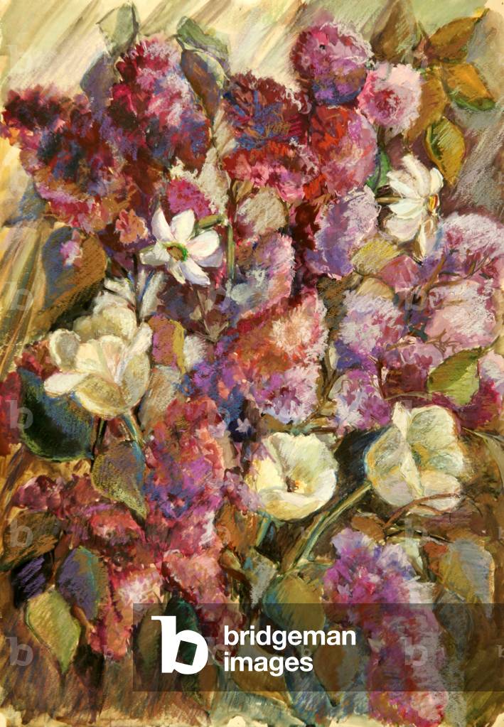 Image of Painting depicting Composition with Flowers 1978 by Irina Trofimova