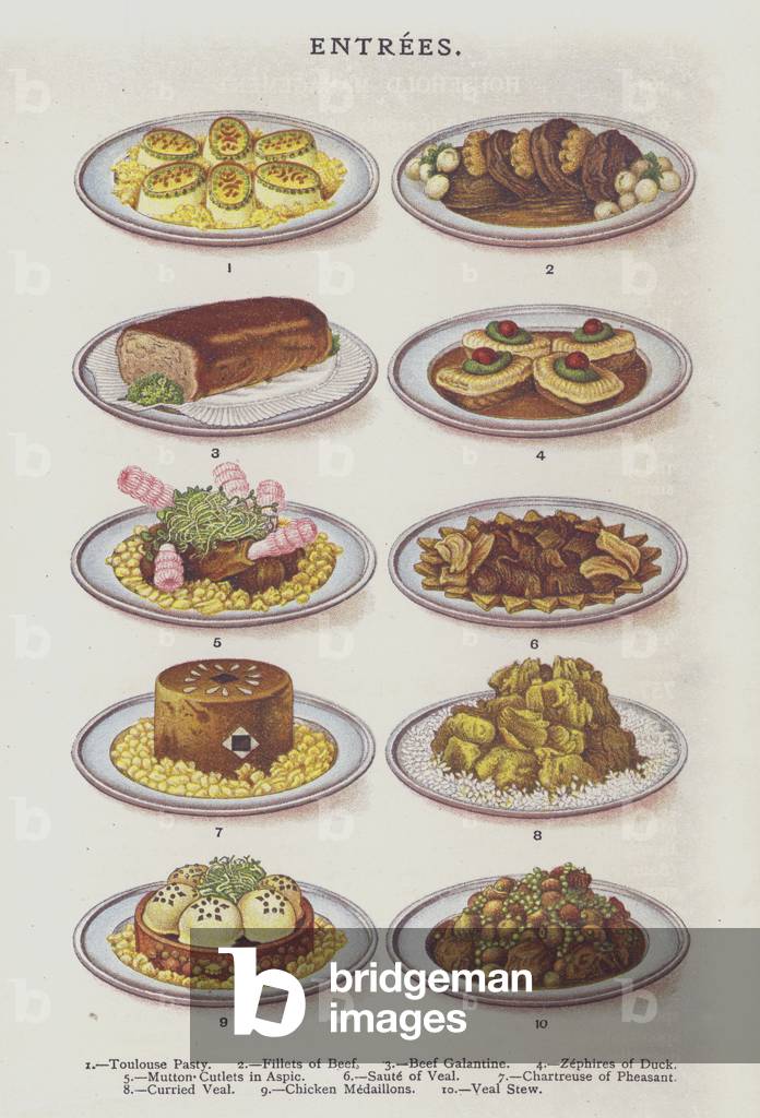 Entrees (chromolitho) par English School