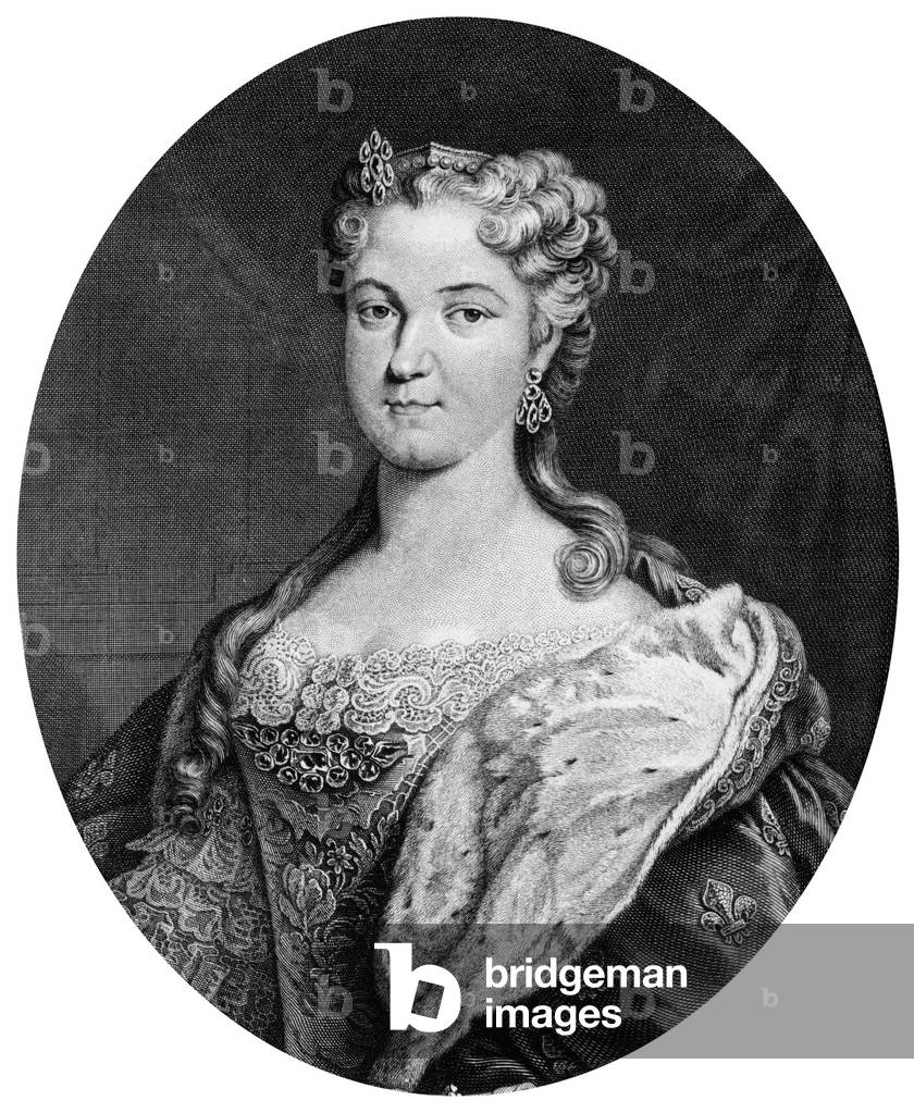 Marie Leczinska (1703-1768) Französische Königin en 1725-1768, LouisXVs Frau, Gravur