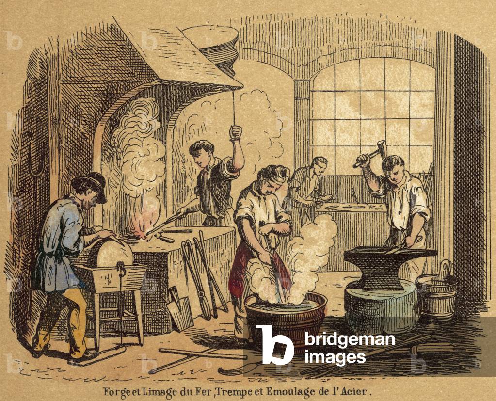 Eisen (farbige Gravur)