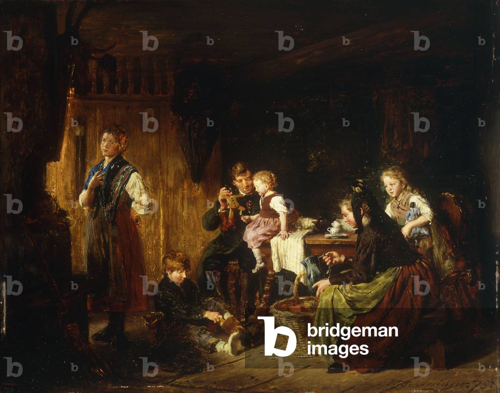 Pomeriggio passatempi, 1875 (olio su pannello)