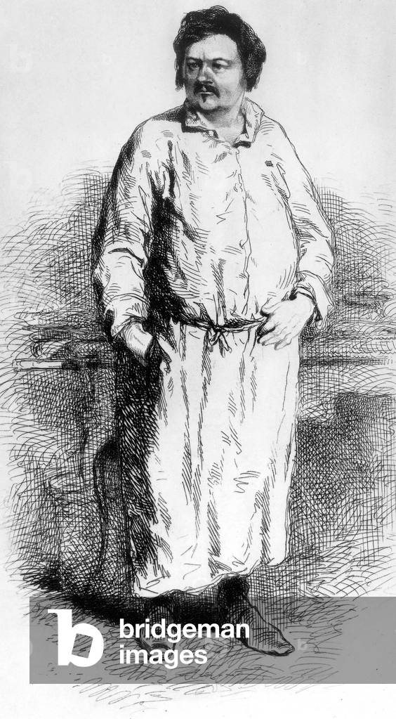 "Honore de Balzac (1799-1850) romanziere francese" 1801, b/w