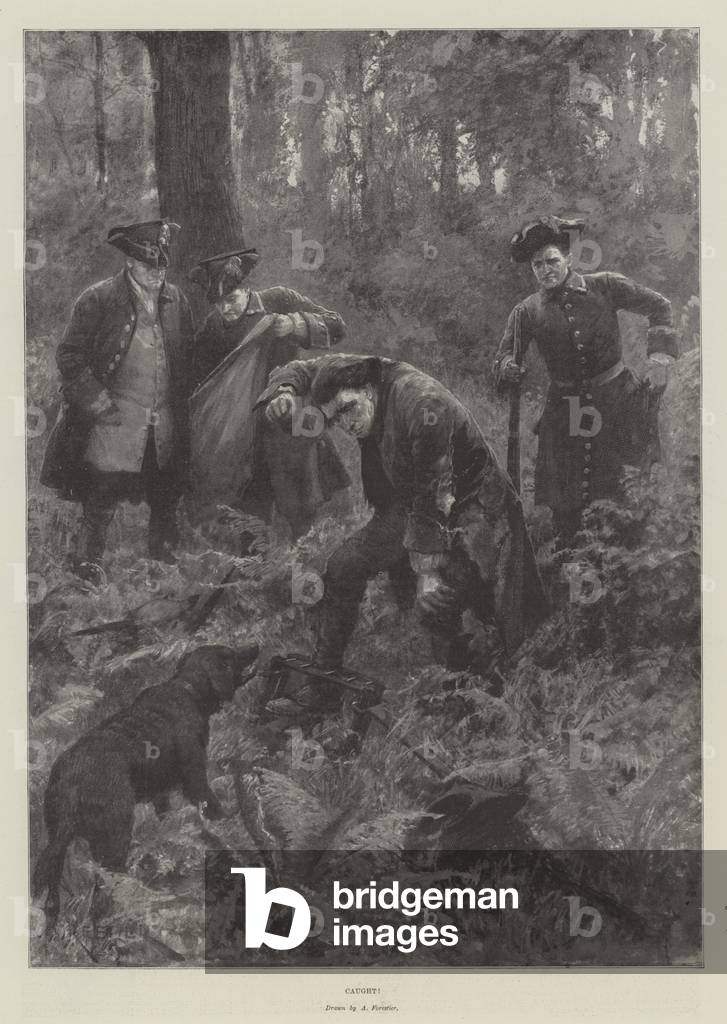 Bild von Druck "Erwischt!" 1898 von Amedee Forestier
