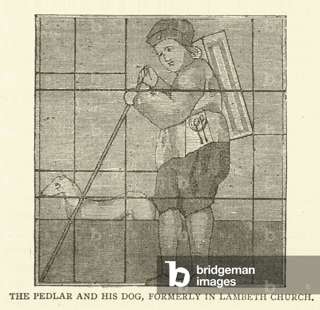 Image of The Pedlar and his dog, formerly in Lambeth Church (engraving ...