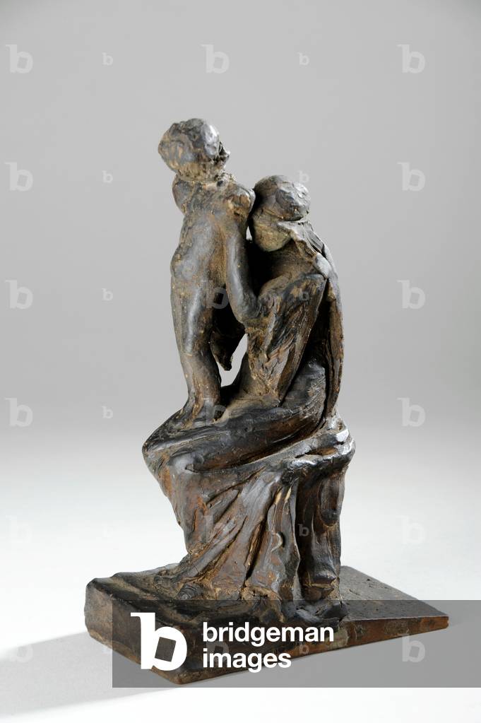 Maquette für die Figuren einer Mutter und eines Kindes (Plastilin)