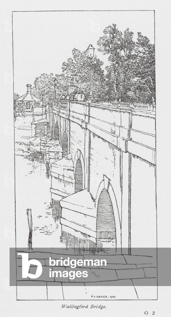 Image of Print depicting Wallingford Bridge (litho) 1901 by Frederick Landseer Maur Griggs