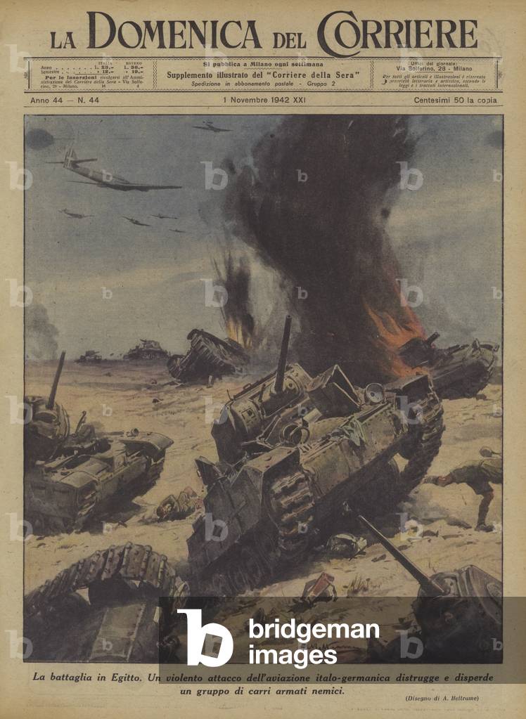 "Die Schlacht in Ägypten (Farblitho)" von Achille Beltrame