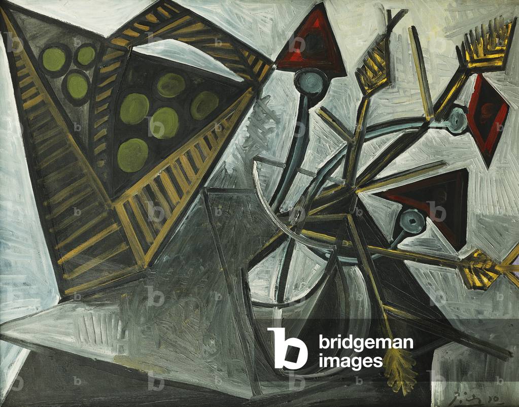 Nature morte avec panier de fruits ; Nature Morte au Panier de fruits, 1942 (huile sur toile)