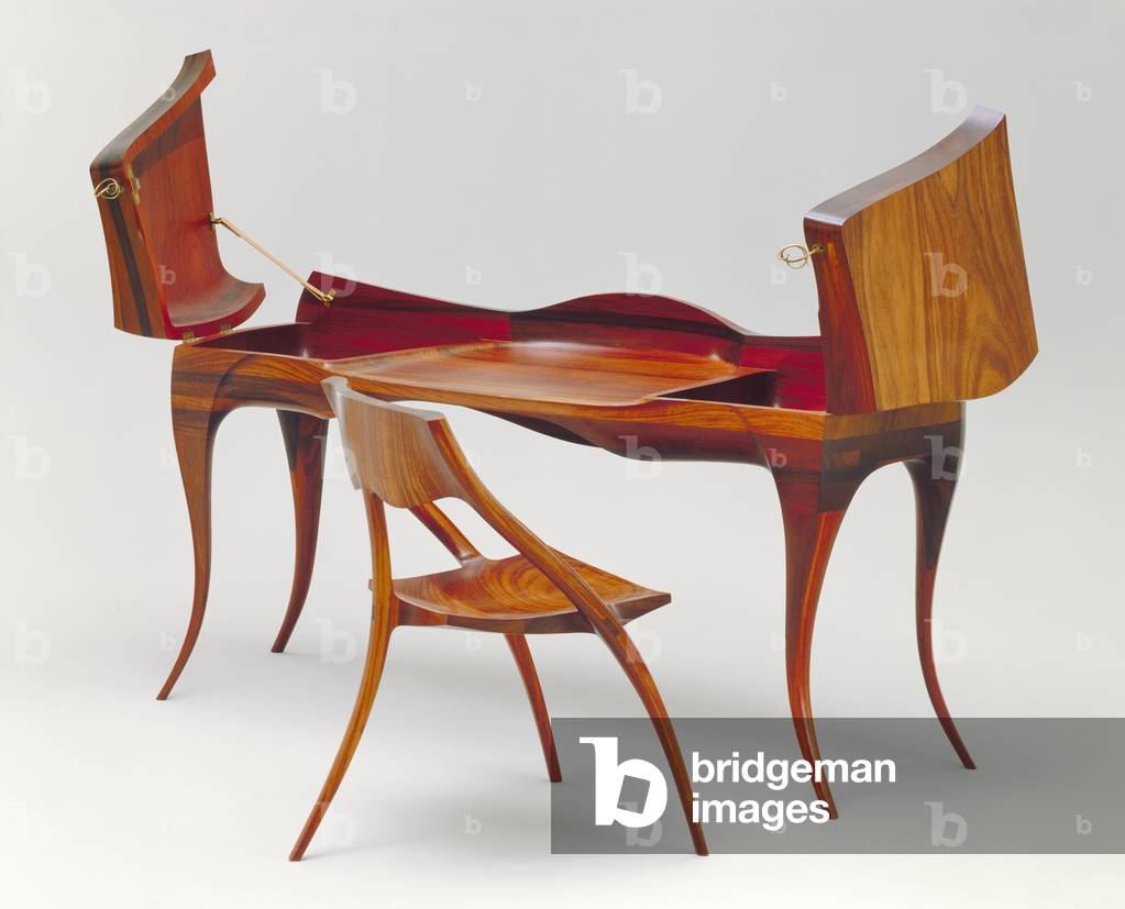 "Schreibtisch und Stuhl", 1965 von Wendell Keith Castle