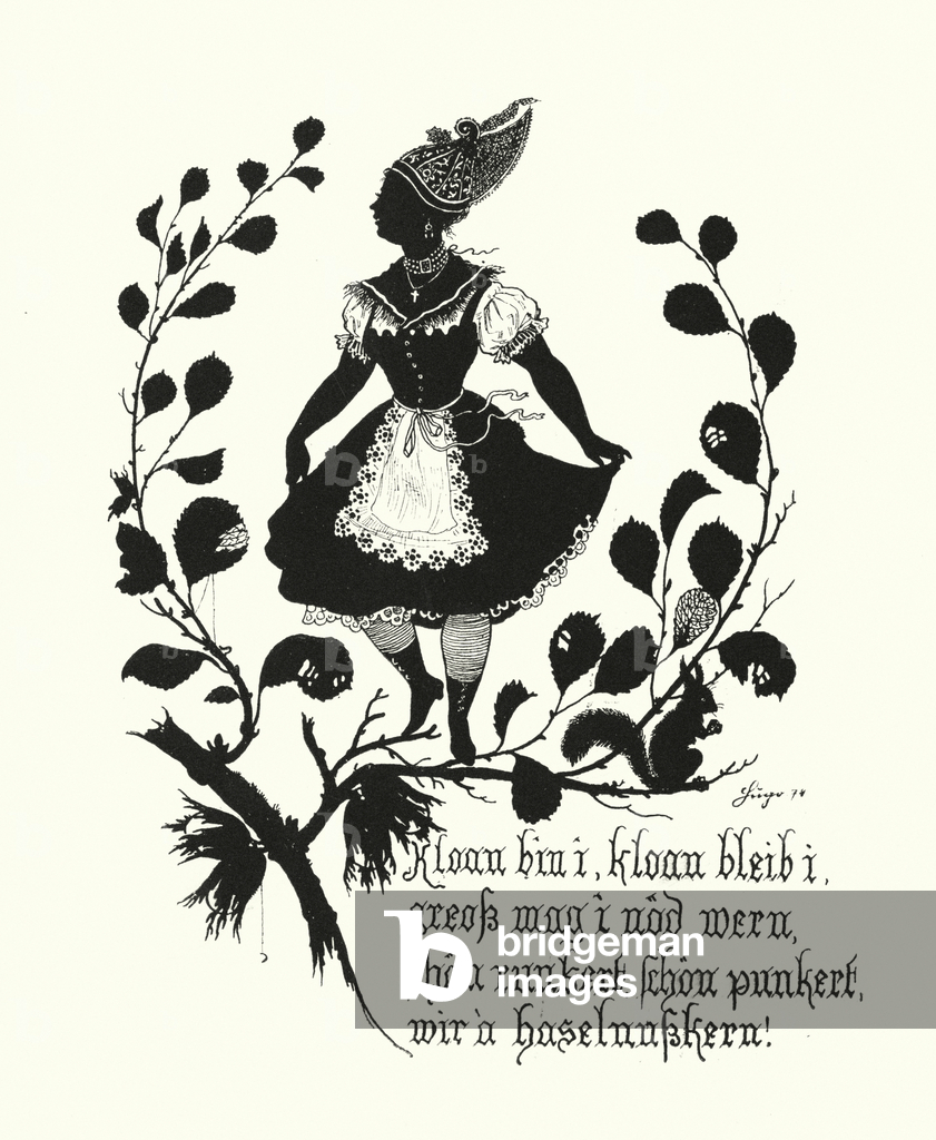 Bild von Druck "Scherenschnitt von Hugo Strohl (Litho)" 1801 von Hugo Gerard Strohl