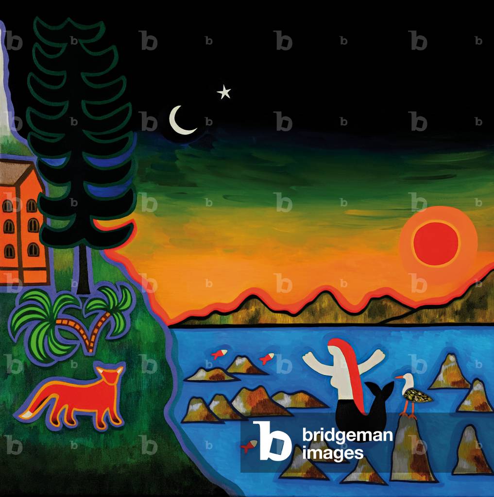 Image of Painting depicting Dans un Coucher de Soleil d'Automne en Corse 2014 by Cristina Rodriguez