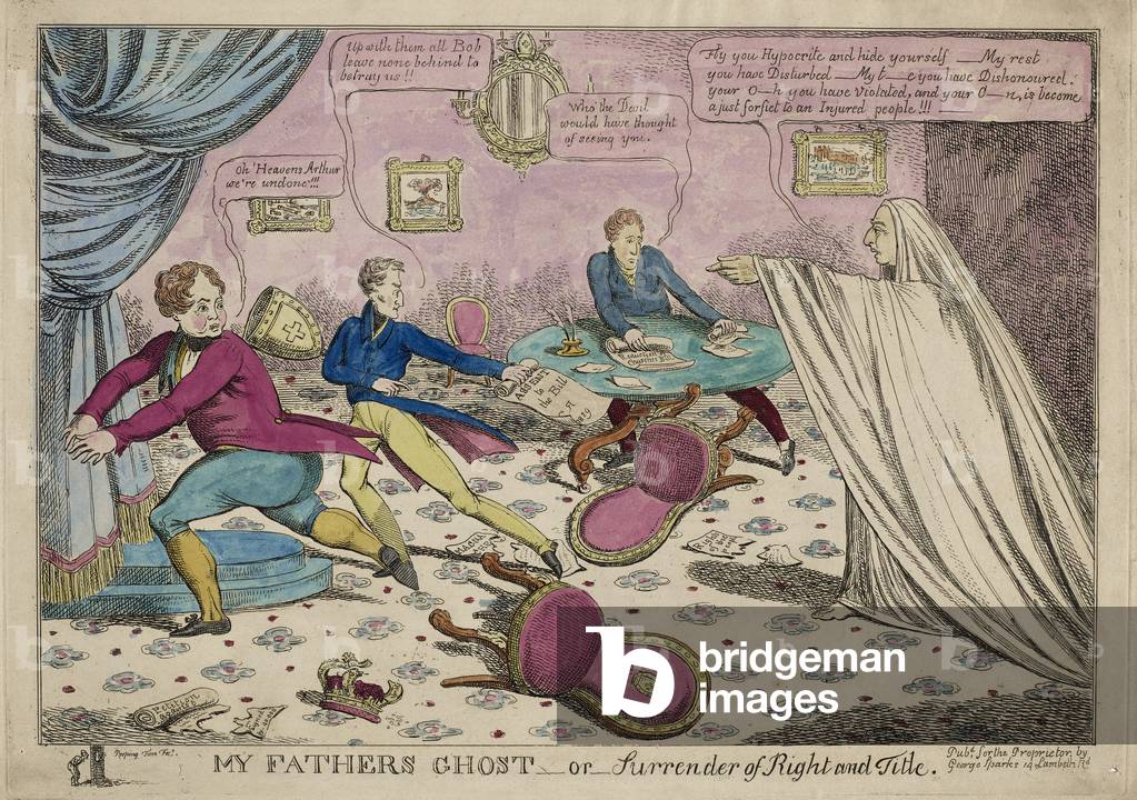 Bild von Druck "Meines Vaters Geist" 1829 von Will Sparks