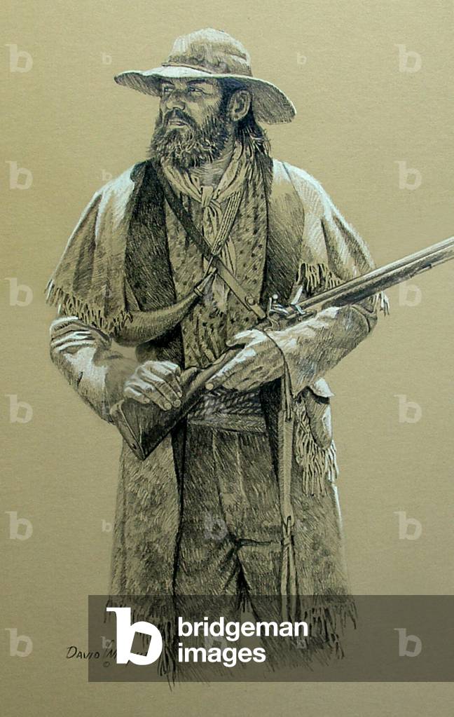 Immagine di Disegno "L'uomo di montagna" 1989 di H. David Wright