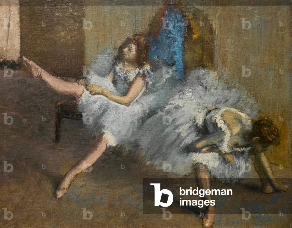Before the Ballet,  detail, 1890-92 (oil on canvas)