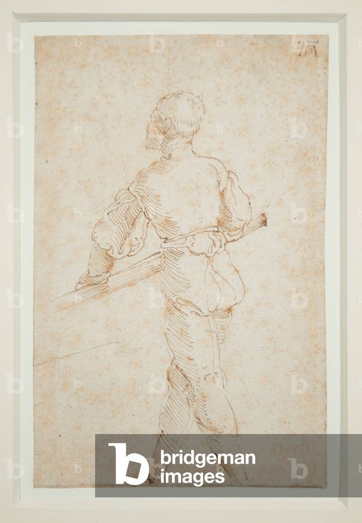 Bild von Zeichnung "Ein Mann mit einem Ruder" 1520 von Albrecht Dürer or Duerer