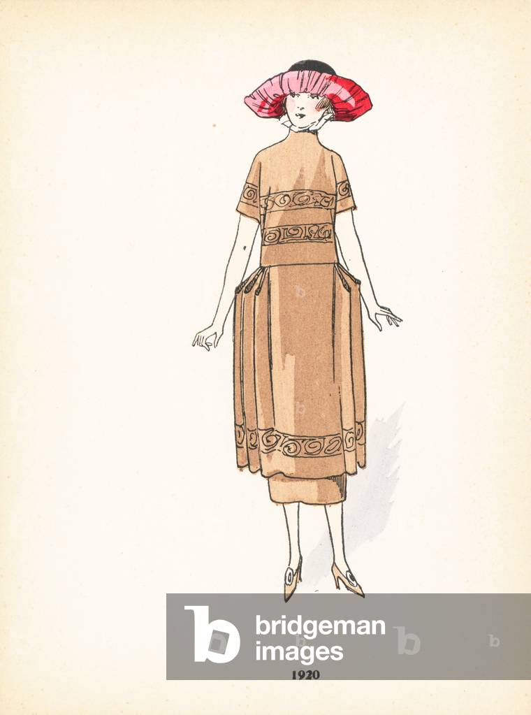 Damenmode, 1920 (Farbe litho)