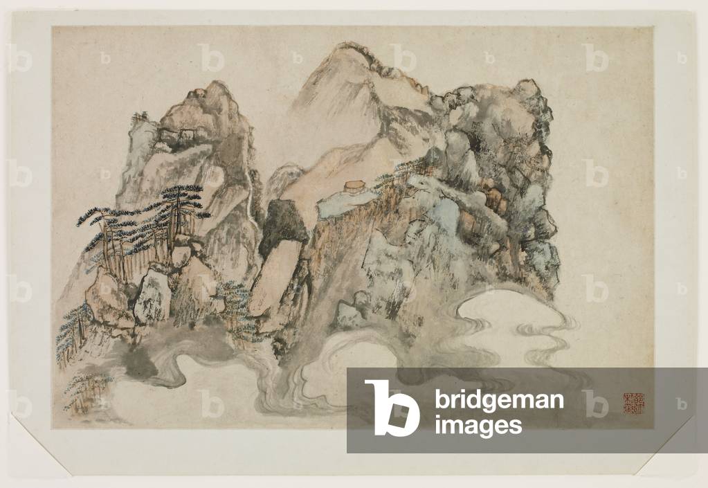 Paesaggio dei sogni, 1638 (inchiostro e colore su carta)