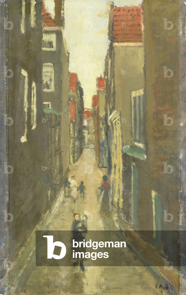 Der Baanbrugsteeg, Amsterdam, 1905 (Öl auf Platte)