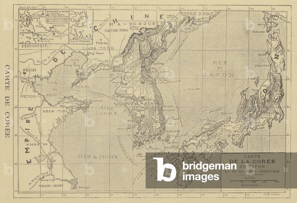 Mappa della Corea (lito)
