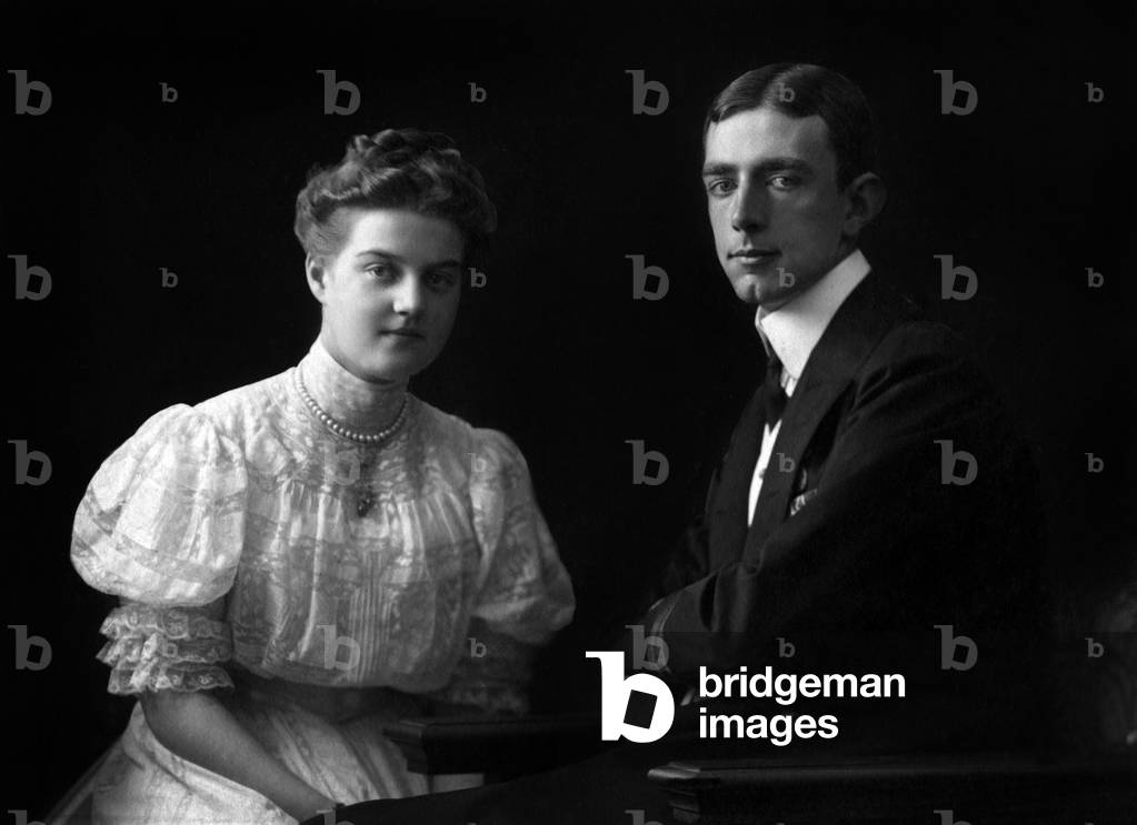 Immagine di Fotografia "Guglielmo di Svezia e Maria Pavlovna" 1907, b/w