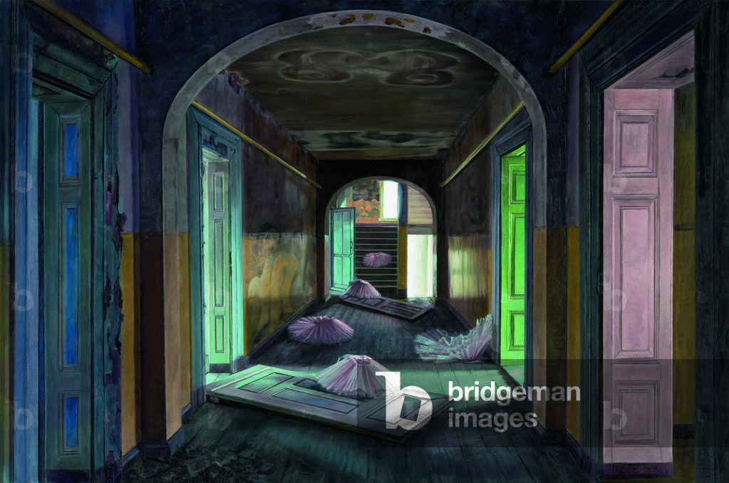 Das leere Haus, 2013 (Öl auf Holz)