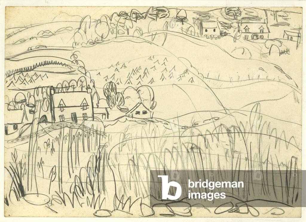 Immagine di Disegno "Crofts (matita su carta)" di William George Gillies
